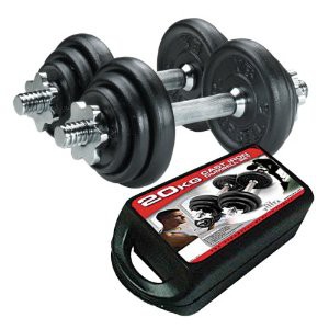 York Fitness 2429, Set manubri in ghisa con valigetta, 20 kg